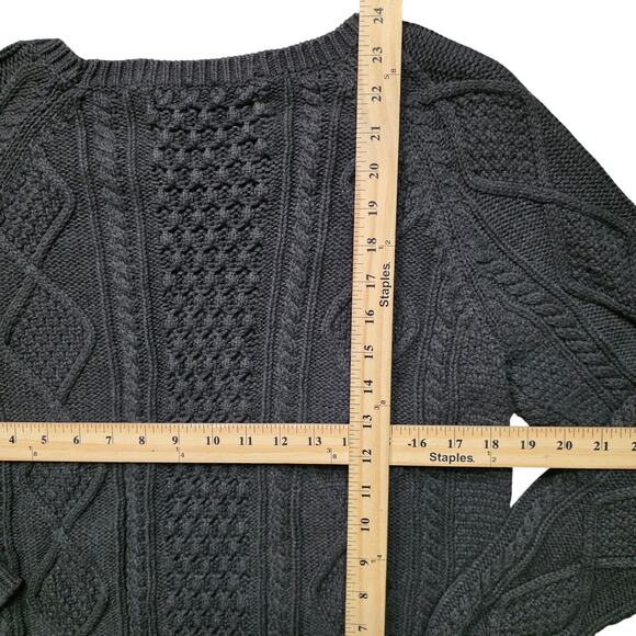GAP Cable Knit Sweater Women’s XL Gray Crewneck - Picture 5 of 7